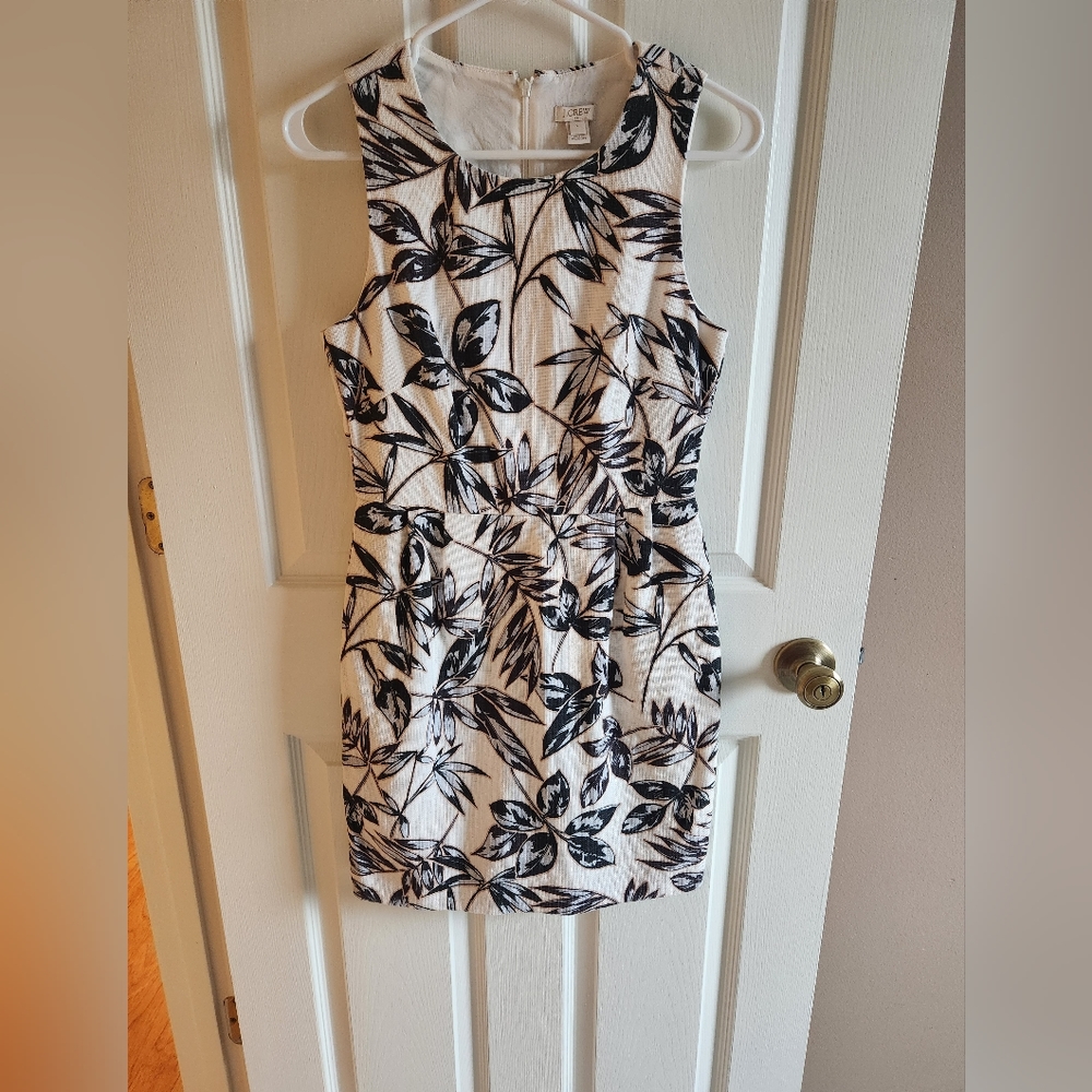 J Crew printed sheath dress